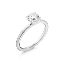 0.80 Karat Natürlicher Diamant Verlobungsring / F GIA Zertifiziert / 1119680 - 1