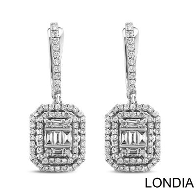 0.80 ct Londia Natural Diamond Baguette Earring / 1126423 - 3