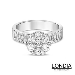 0.86 ct Diamond Baguette Engagement Ring / 1123711 - 