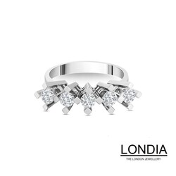 0.90 Karat Londia 5 Steine Diamant-Ehering / 1108767 - 2
