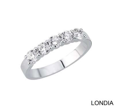 0.90 Karat Londia 5 Steine Diamant- Ehering / 1135212 - 1