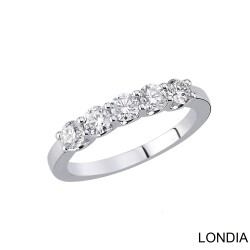 0.90 Karat Londia 5 Steine Diamant- Ehering / 1135215 - 1