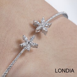 0.96 ct Diamond Clover Bracelet / 1122111 - 2