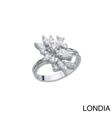 1 ct Londia Natural Marquise and Drop Cut Special Design Diamond Fashion Ring /1137063 - 3