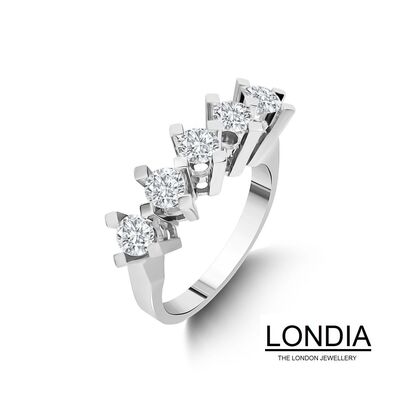 1 Karat Londia 5 Steine Diamant-Ehering / 1103093 - 1
