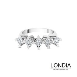 1 Karat Londia 5 Steine Diamant-Ehering / 1103093 - 2