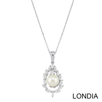 South Sea Pearl and 0.76 ct Diamond Necklace / 1121481 - 1