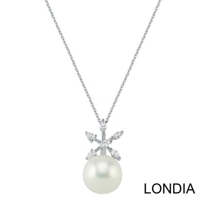 South Sea Pearl and 0.34 ct Diamond Necklace / 1126092 - 1