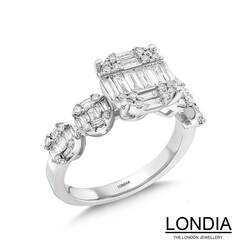 1.06 ct Diamond Baguette Engagement Ring / 1124340 - 2