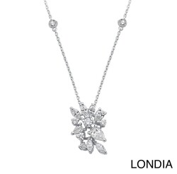 1.10 ct Londia Natural Marquise and Drop Cut Special Design Diamond Necklace /1137970 - 