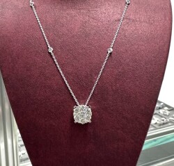 1.14 ct Londia Magic Necklace / Round Cut Diamond Necklace / 1133718 - 