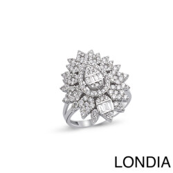 1.20 ct Londia Special Design Natural Diamond Fashion Ring / F Rare White / 1138307 - 
