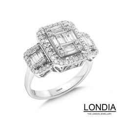1.21 ct Diamond Baguette Engagement Ring / 1124272 - 2