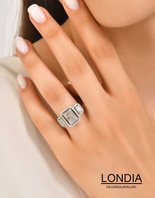 1.21 ct Diamond Baguette Engagement Ring / 1124272 - 3