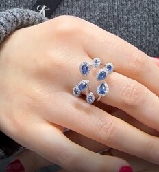 Ocean by Londia Natural Sapphire and Diamond Design Ring 1126599 - 