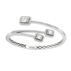 1.33 ct Diamond Bracelet / Baguette Diamond Bracelet / 14K/18K Gold Diamond Bracelet / Anniversary Gift / /1133377 - 3