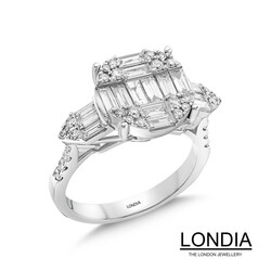 1.27 ct Diamond Baguette Engagement Ring / 1124271 - 2