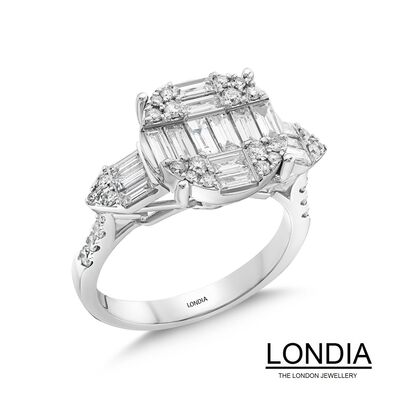 1.27 ct Diamond Baguette Engagement Ring / 1124271 - 2