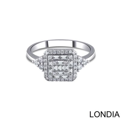 0.50 ct Londia Natural Diamond Baguette Fashion Ring / 1129516 - 1