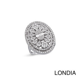 1.50 ct Londia Special Design Natural Diamond Fashion Ring / F Rare White / 1139263 - 