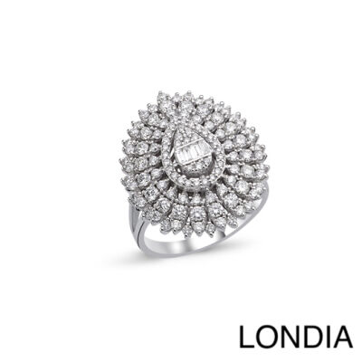 1.50 ct Londia Special Design Natural Diamond Fashion Ring / F Rare White / 1132567 - 1