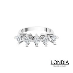 1.50 Karat Londia 5 Steine Diamant-Ehering / GIA-zertifizierter /1113928 - 2