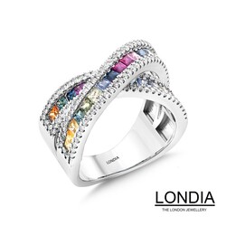 1.75 ct Rainbow Natural Sapphire and 0.68 ct Diamond Ring 1124266 - 2