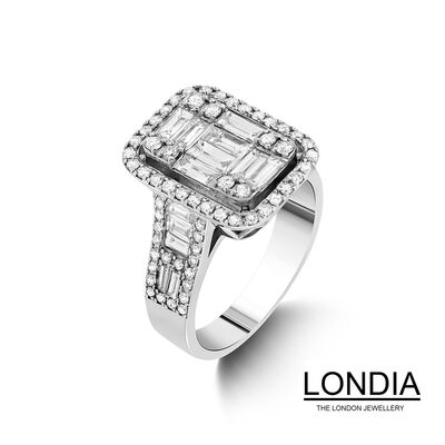 1.80 ct Diamond Baguette Engagement Ring / 1114877 - 2