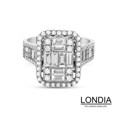 1.80 ct Diamond Baguette Engagement Ring / 1114877 - 1