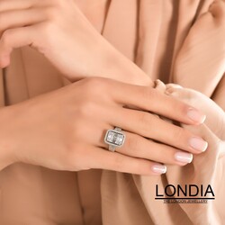 1.80 ct Diamond Baguette Engagement Ring / 1114877 - 3