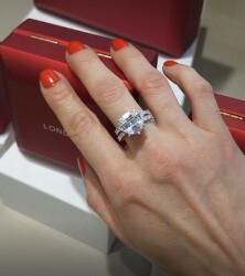 1.90 ct. Natural Diamond Engagement Ring / Baguette Diamond Ring / 18K Solid Gold Baguette Ring / Bridal Set / Diamond Unique Ring 1130318 - 