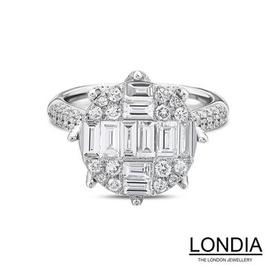 2.12 ct Diamond Baguette Engagement Ring / 1124269 - 1