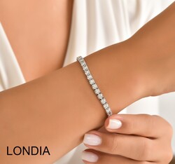 3 Karat Londia Natürlicher Diamant Tennis Armband / 1112635 - 