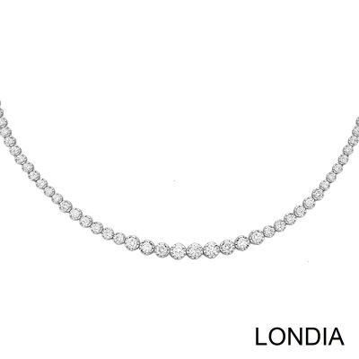 4 ct Diamond and Gold Graduated Eternity Necklace 1116491 - 2