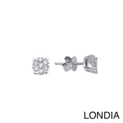 0.40 ct Londia Natural Diamond Magic Cluster Earring / F Rare White / 1138243 - 