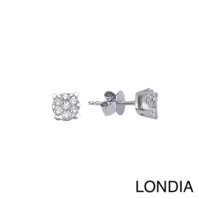 0.40 ct Londia Natural Diamond Magic Cluster Earring / F Rare White / 1138243 - 1