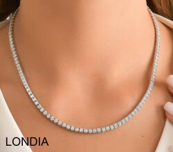 Diamond Clair Tennis Necklace / 5 ct Diamond Eternity Necklace /Anniversary Gifts /Valentines Day Gift Ideas 1116639 - 