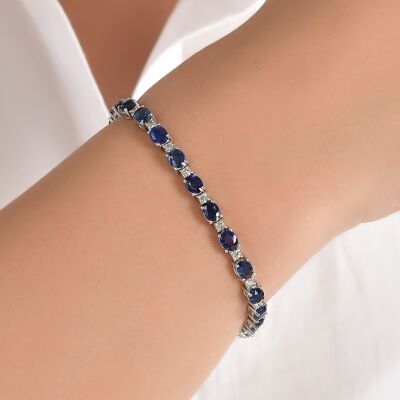18.00 ct Sapphire and 0.68 ct Diamond Bracelet / 1108426 - 1
