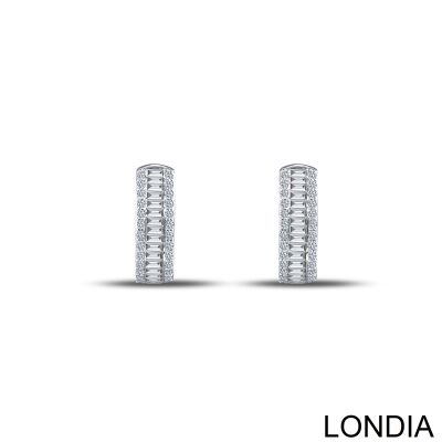 0.90 ct Londia Natural Diamond Baguette Hoop Earring / 1128984 - 2