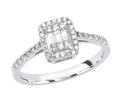 Baguette Diamond Gold Wedding Set DS1126414 - 3