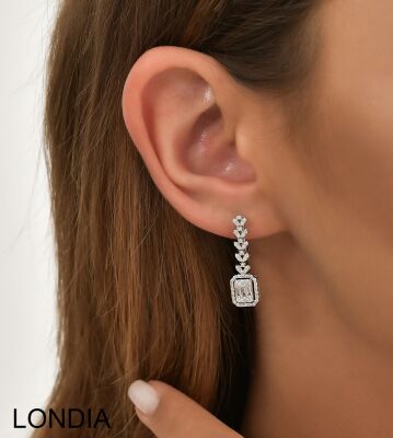 0.90 ct Londia Natural Diamond Baguette Hoop Earring / 1114302 - 2