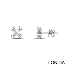 0.50 ct Clover Earring / Diamond Stud Earring / Unique Pear Cut Diamond Earring /18k Gold / Brillant Earring / For Woman Gift 1128628 - 