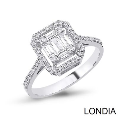 Diamond Baguette Engagement Ring / 1109005 - 1