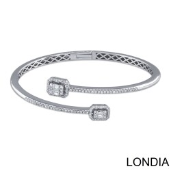 0.74 ct Diamond Bracelet / Baguette Diamond Bracelet / 14K Gold Bracelet / Anniversary Gift 1129008 - 2