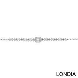 0.80 ct Diamond Bracelet / Baguette Diamond Bracelet / 14K Gold Bracelet / Anniversary Gift 1115686 - 2