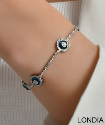 Diamond Bracelet / Evil Eye Bracelet / Gold Bracelet / Diamond Tennis Bracelet /Stacking Bracelet / Dainty Bracelet 1128471 - 1