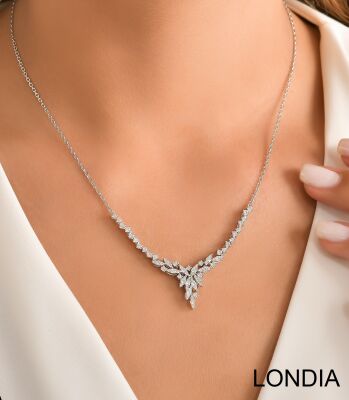 Diamond Necklace / Cluster Necklace 14k Gold / Brillant Necklace / Unique Diamond Necklace / Gift for her 1115427 - 1