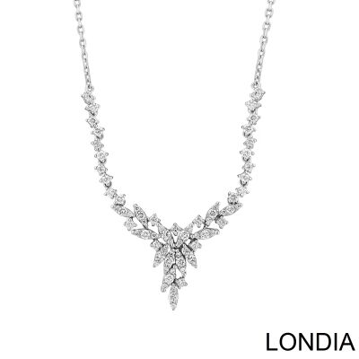 Diamond Necklace / Cluster Necklace 14k Gold / Brillant Necklace / Unique Diamond Necklace / Gift for her 1115427 - 2