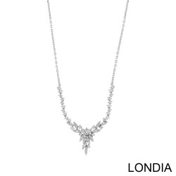 Diamond Necklace / Cluster Necklace 14k Gold / Brillant Necklace / Unique Diamond Necklace / Gift for her 1115427 - 3