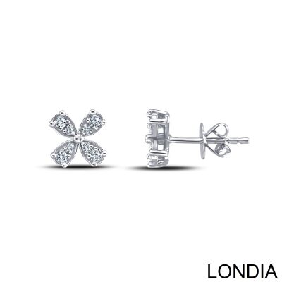 0.20 ct Londia Clover Natural Diamond Stud Earring / 1128623 - 1